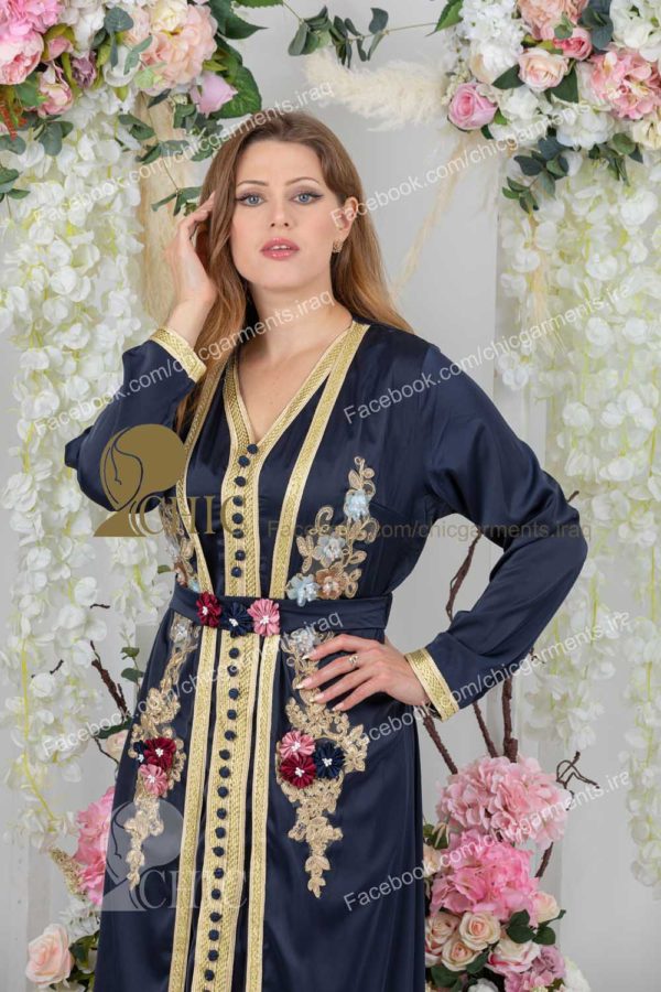 ⁦قفطان مغربي قطعتين منفصله | نيلي⁩ - الصورة ⁦3⁩