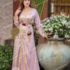 قفطان مغربي قطعتين منفصله | وردي