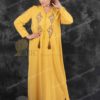 ⁦جلابية خليجي مع شغل يدوي مع كب | خردلي⁩ - الصورة ⁦2⁩