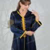 ⁦جلابية خليجي مع شغل يدوي مع كب | ازرق⁩ - الصورة ⁦2⁩