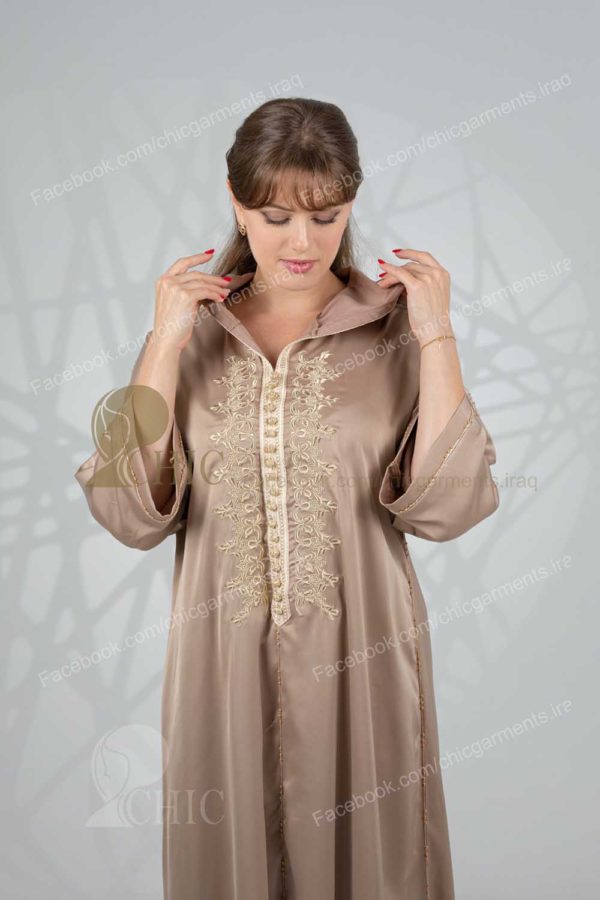⁦جلابية خليجي مع شغل يدوي مع كب | بيجي⁩ - الصورة ⁦3⁩