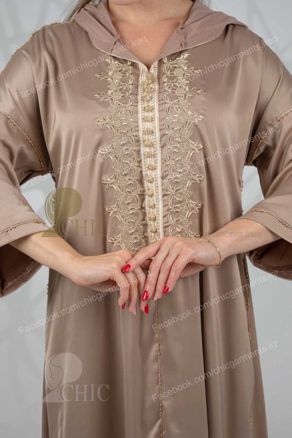 ⁦جلابية خليجي مع شغل يدوي مع كب | بيجي⁩ - الصورة ⁦4⁩