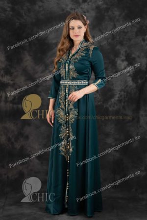 قفطان مغربي قطعه واحده | زيتوني