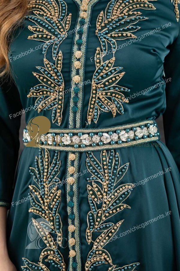 ⁦قفطان مغربي قطعه واحده | زيتوني⁩ - الصورة ⁦3⁩