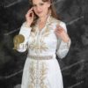 ⁦قفطان مغربي قطعه واحده | ابيض⁩ - الصورة ⁦3⁩