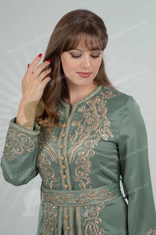 ⁦قفطان مغربي ردن طويله مفتوح | فستقي⁩ - الصورة ⁦4⁩