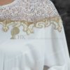 ⁦قفطان قطعه واحده ثلاث ارباع الردن مفتوح | ابيض⁩ - الصورة ⁦4⁩